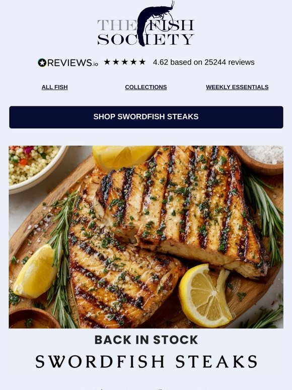 Guess Who’s Back?😋 Swordfish Steaks Back In Stock