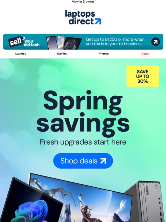 Fresh tech deals up to 30% off