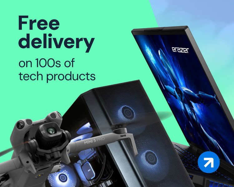 Free delivery on 100s of tech products