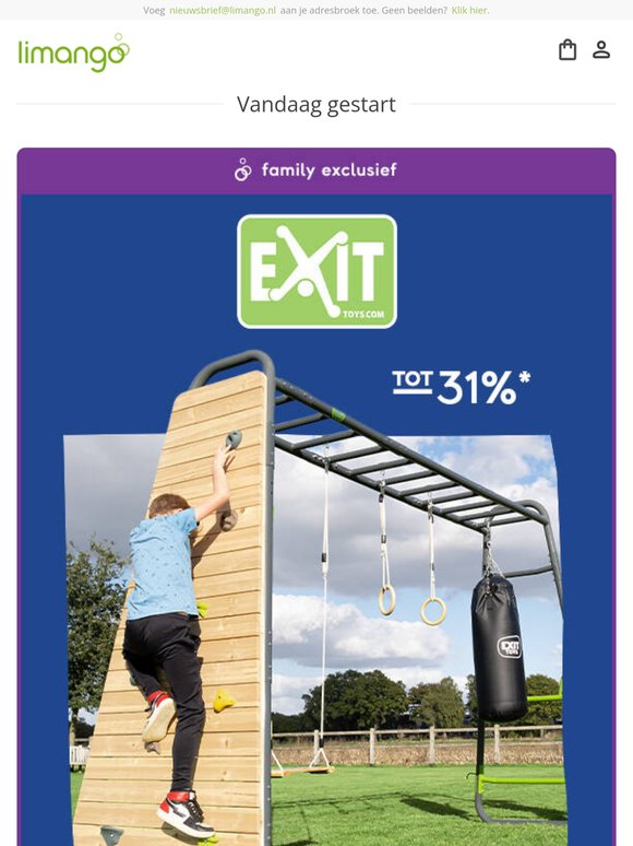 Klaar voor de zomer? EXIT buitenspeelgoed & O'Neill badmode tot -62% 🌊