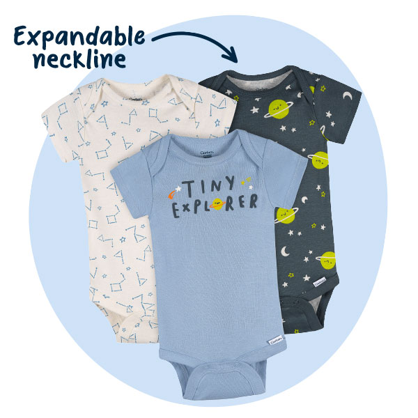 3-Pack Short Sleeve Onesies® Bodysuits