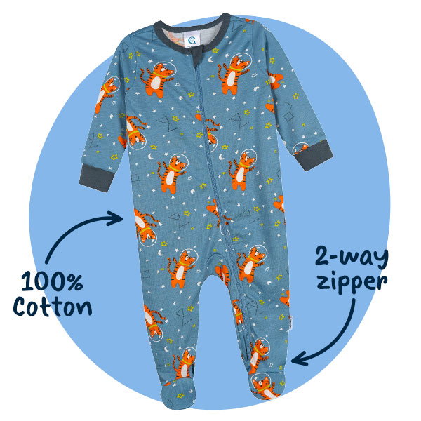 Sleep 'N Play - 100% Cotton - 2-way zipper