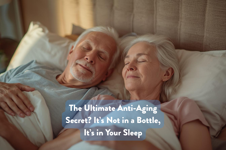 Elderly couple sleeping peacefully 