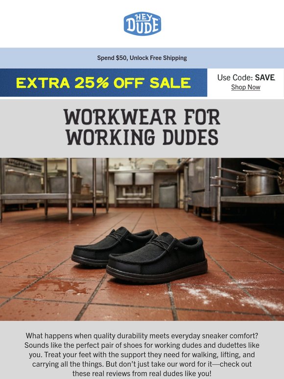 Certified Work Shoes (The HEYDUDE Way)