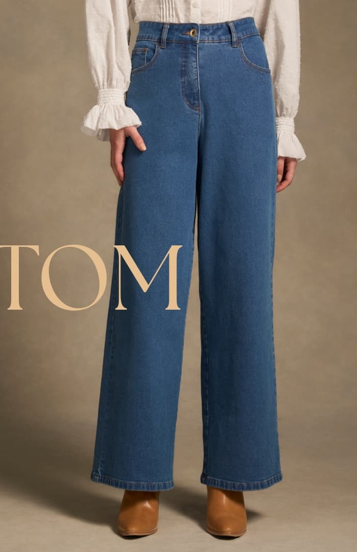 Shop TheThe Classique Wide Leg Jeans - Mid Wash Blue
