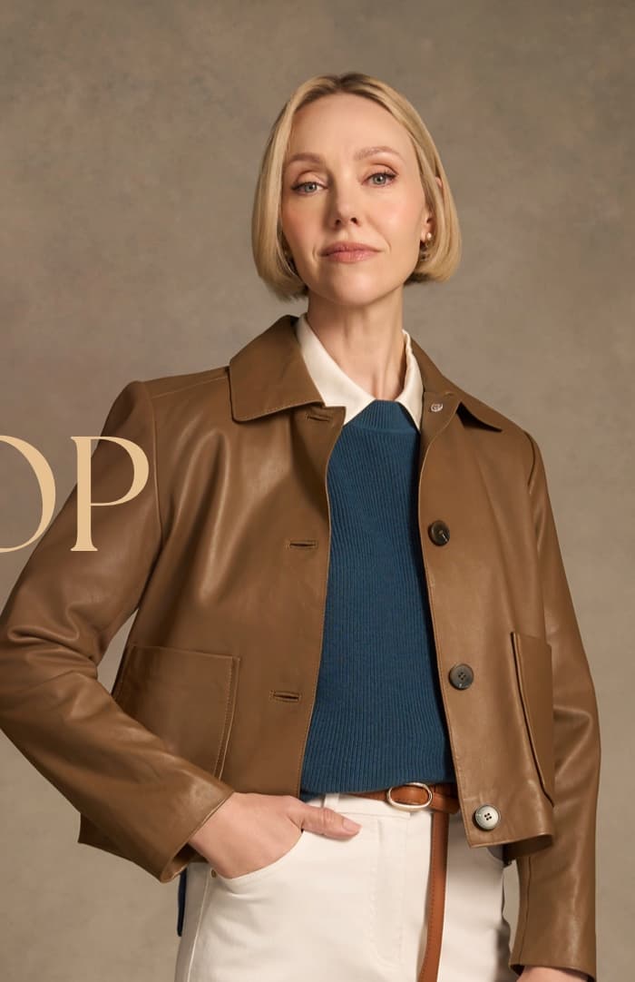 Shop The Buttoned Leather Jacket - Tan
