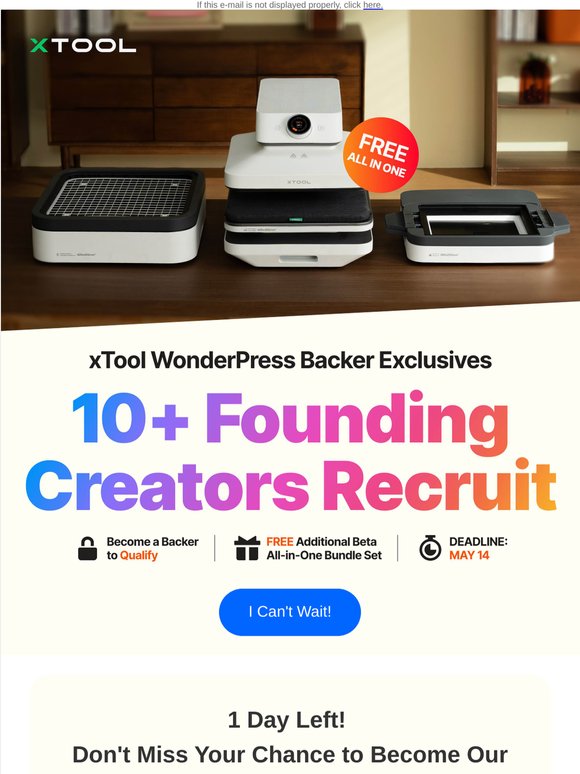 [FREE WonderPress] 1 Day Left! Become Our Founding Creator