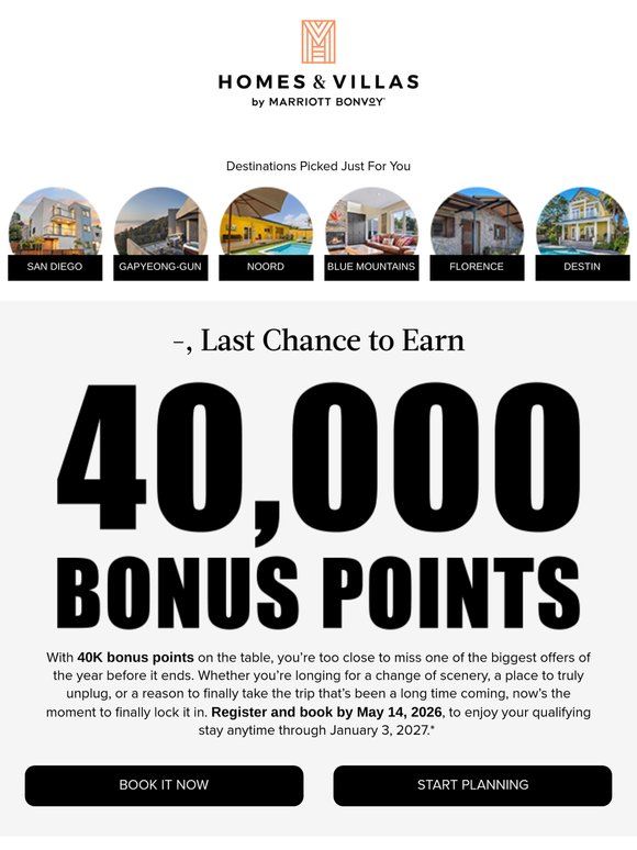 —, last chance to lock in 40K bonus points