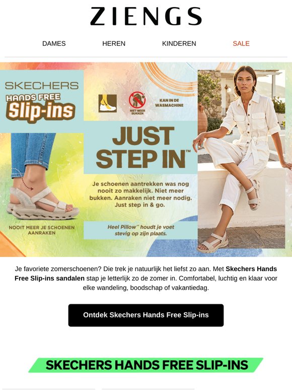 Skechers Hands Free Slip-in sandalen: stap zó de zomer in!