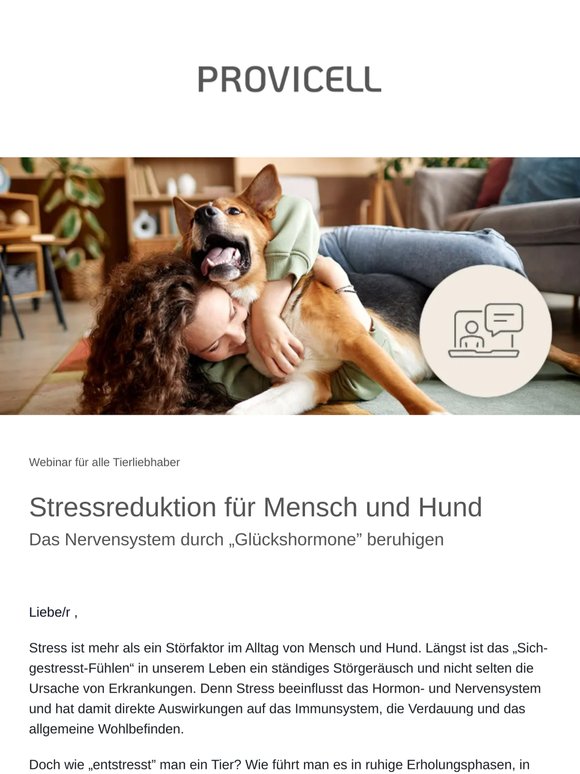 Live-Webinar: Stressreduktion für Mensch und Hund