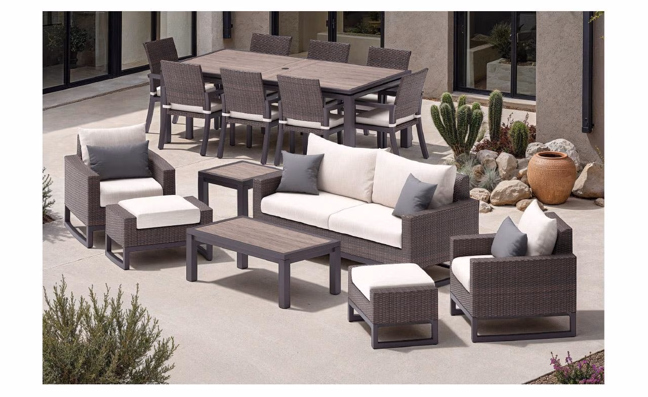 Shop Milea™ 16 Piece Sunbrella Outdoor Patio Estate Set