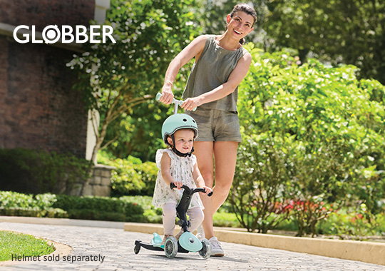 Globber Go Up Active Lights 360 Folding 3-in-1 Scooter with Colour LED Wheels Mint