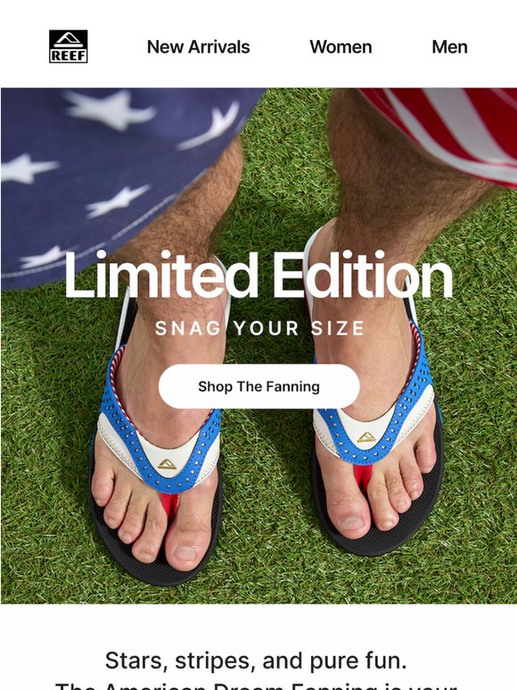 Limited Edition Fanning Sandal 🇺🇸