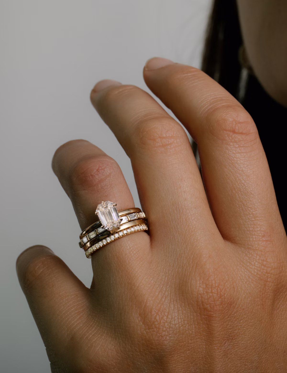 Create a wedding ring stack that reflects your unique love story.