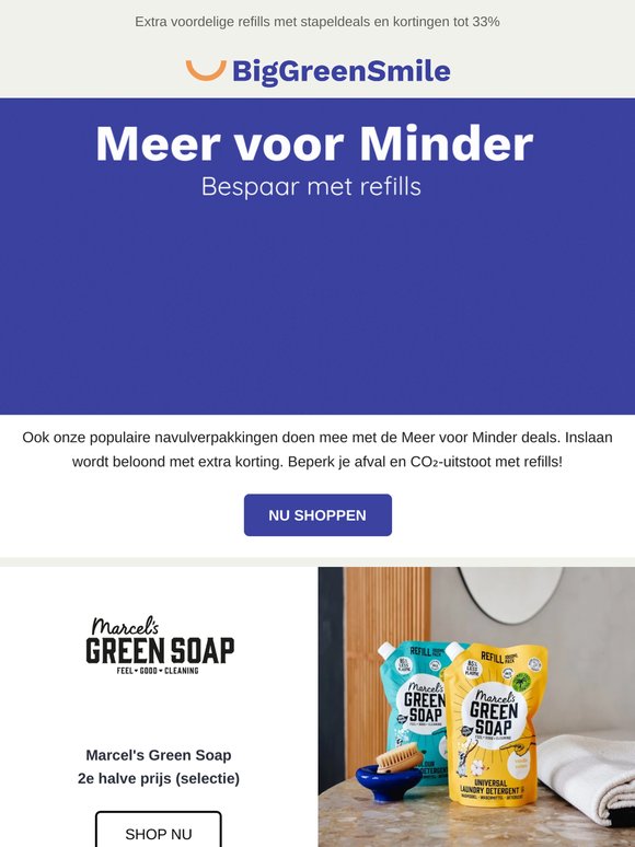 Inslaan en extra besparen met refills 💧