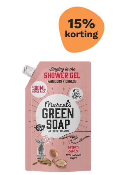 Marcel's Green Soap Douchegel Navul Stazak Argan & Oudh (500ml)