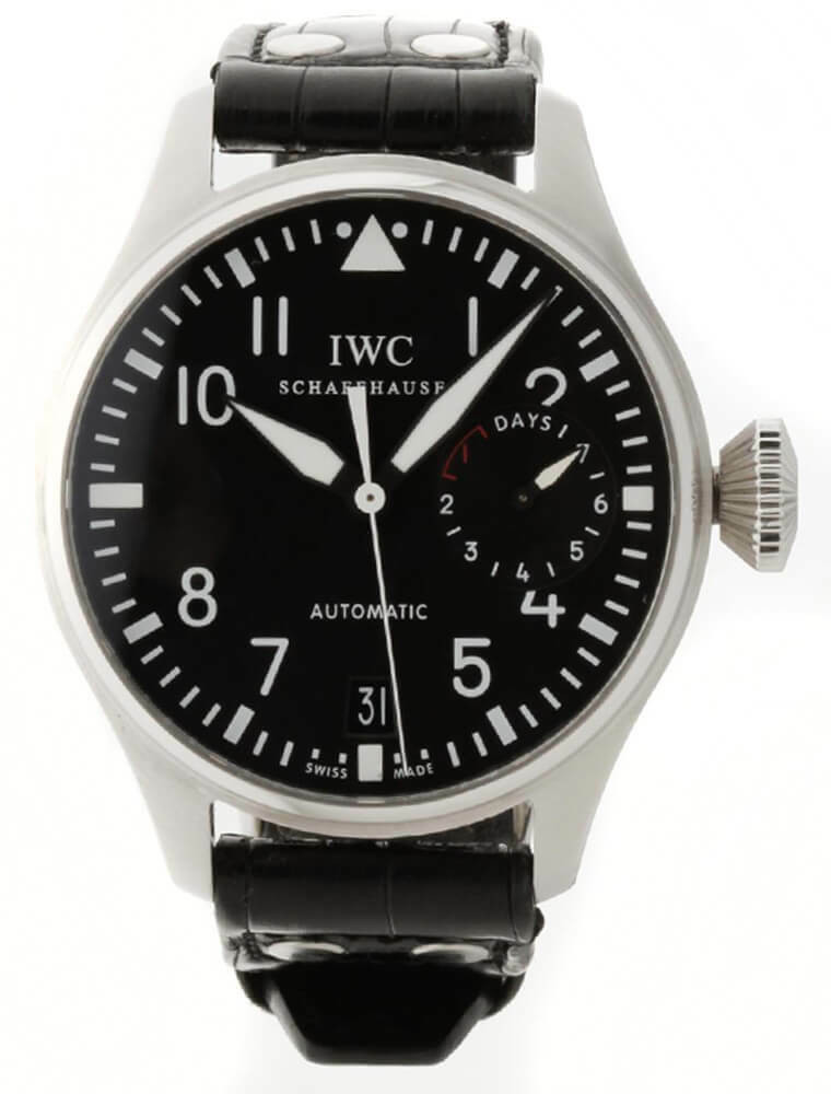 IWC Big Pilot 46MM Automatic Black Dial Leather Men’s Watch