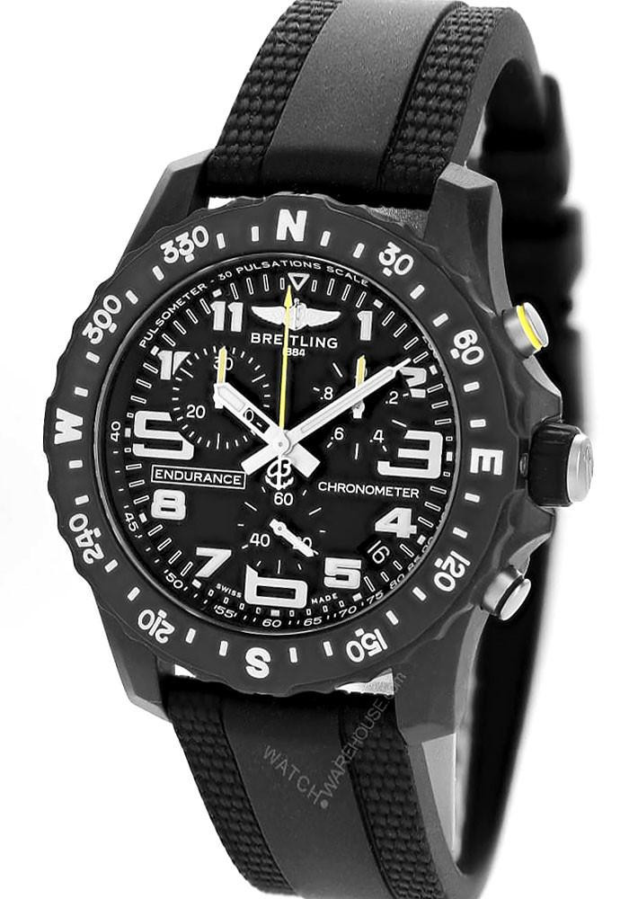 Endurance Pro Chronometer Quartz 44MM Black Rubber Men’s Watch