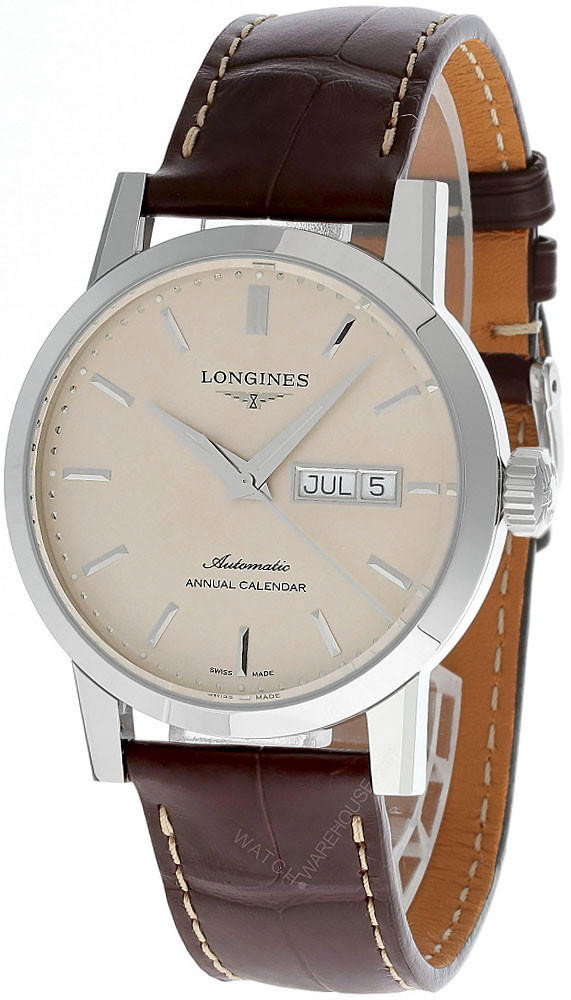 1832 Automatic 40MM Beige Dial Leather Men’s Watch .