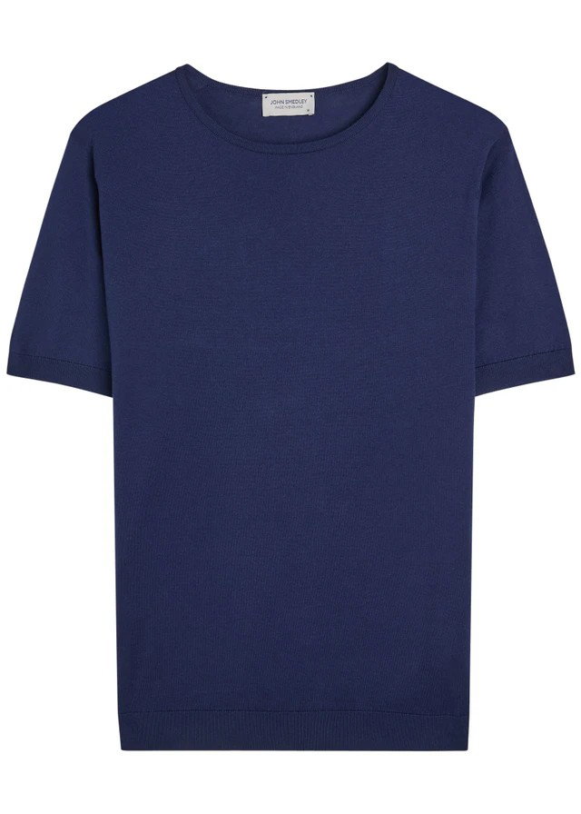 JOHN SMEDLEY Belden fine-knit cotton T-shirt