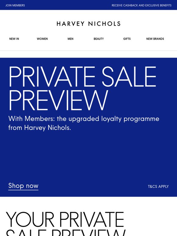 Shop Private Sale Preview with Members