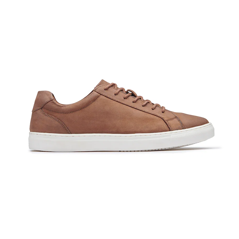 Image of Leather Trainer - Brushed Havana
