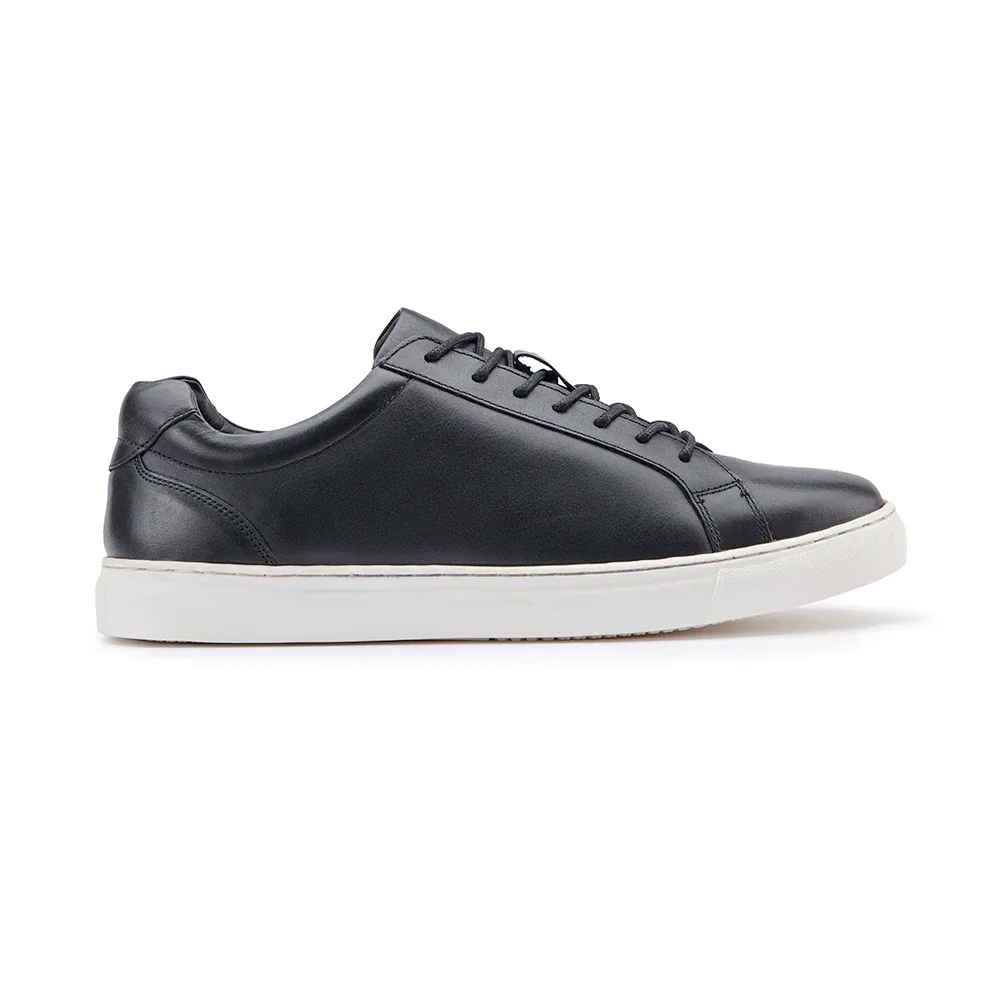 Image of Leather Trainer - Black