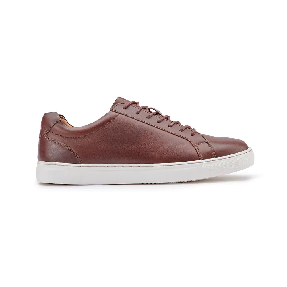 Image of Leather Trainer - Dark Brown