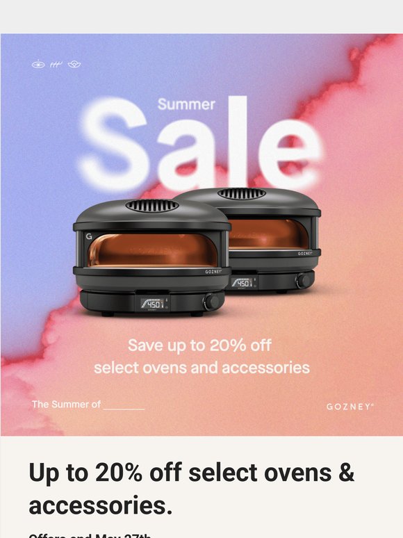 Up to 20% off pizza ovens & accessories