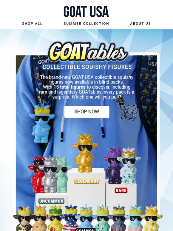 GOATables are HERE! Collect them ALL!