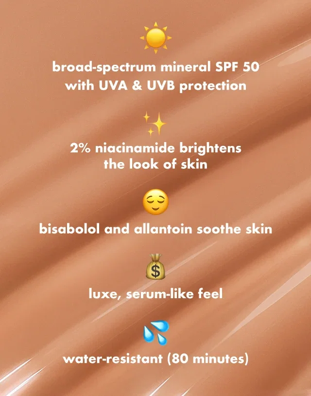 broad-spectrum mineral SPF 50with UVA & UVB protection  