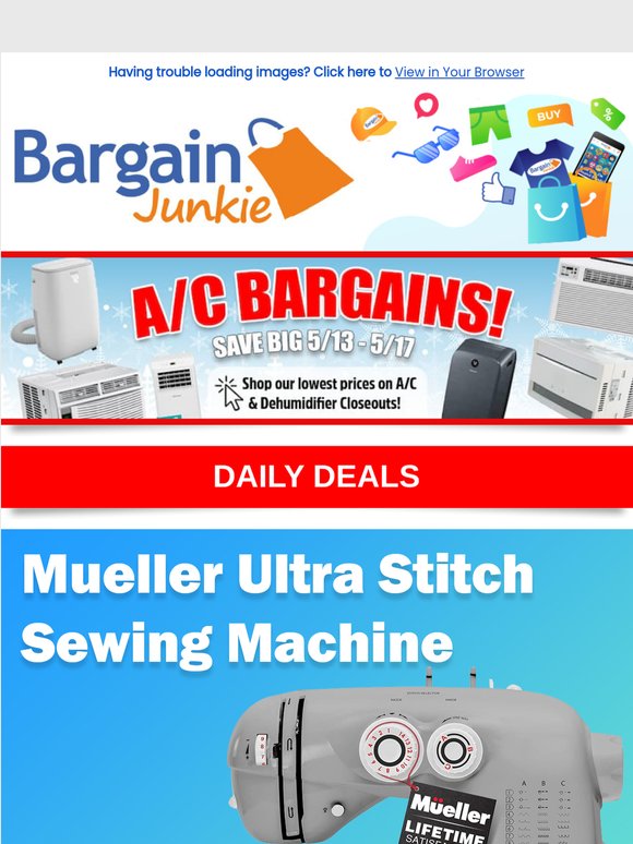 On Sale - Sewing Machines, LED Vanity Mirrors, Meat Slicers, & More!