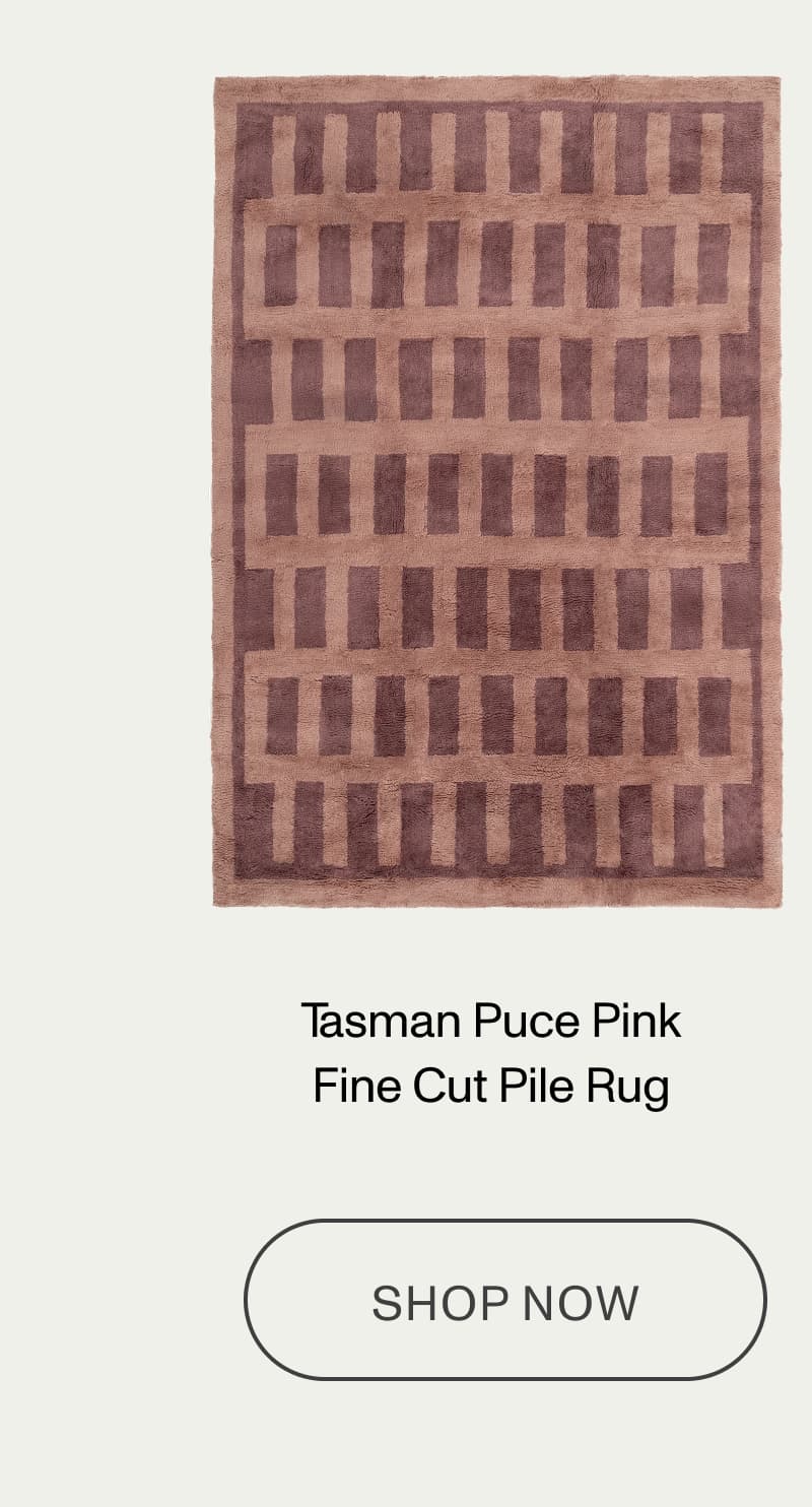Tasman Puce Pink  Fine Cut Pile Rug
