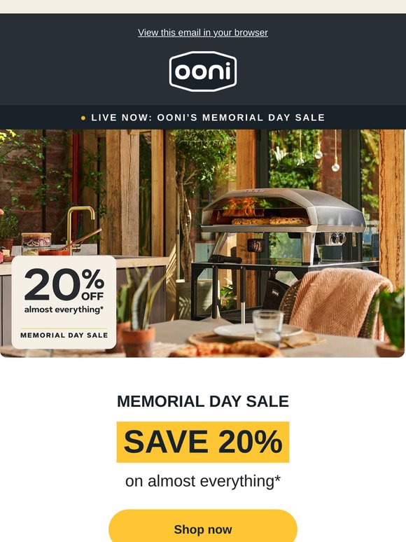 Ooni’s Memorial Day Sale is LIVE 🔥