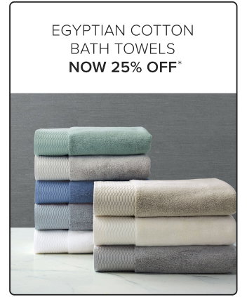 Egyptian Cotton Bath Towels Now 25% Off