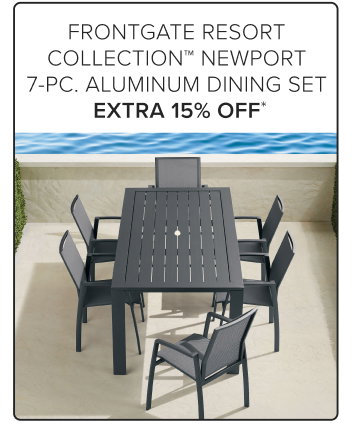 Frontgate Resort Collection Newport -Pc. Aluminum Dining Set Extra 15% Off