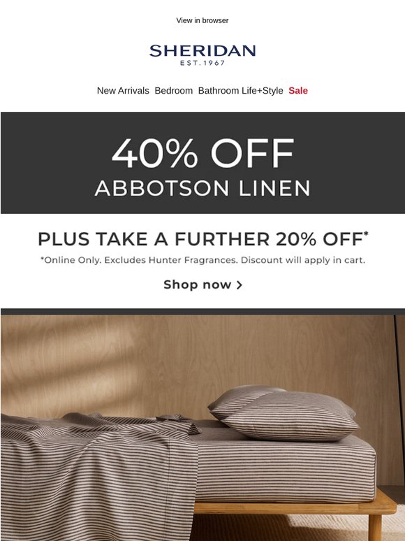 Shop 40% off Abbotson Linen