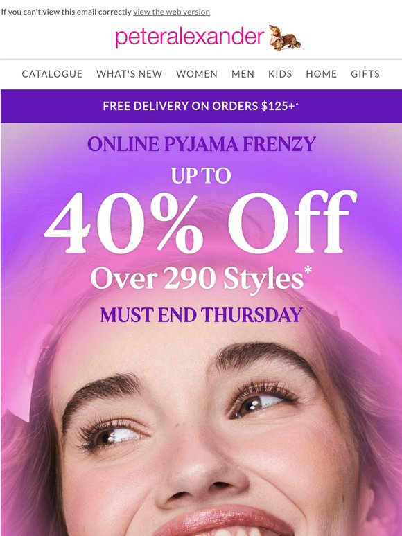 Don’t Delay! Up to 40% OFF. Online PJ Frenzy