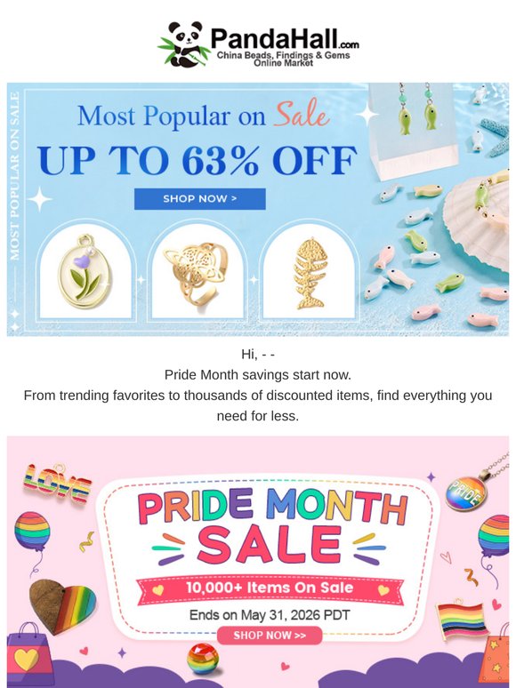 Up to 63% OFF Best Sellers + Pride Month Sale Inside