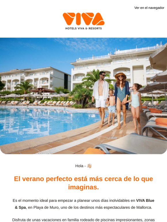🌞 Adelanta tu verano en VIVA Blue & Spa con hasta un 45% de descuento