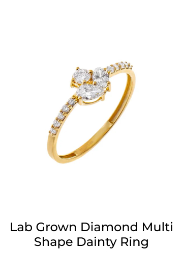 Lab Grown Diamond Multi Shape Dainty Ring