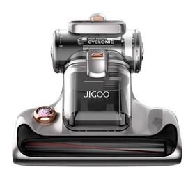 JIGOO T600 Dual-Cup Smart Bed Vacuum Cleaner for Mattress with UV Light, 700W 15KPa Suction, Ultrasonic Tech, 99.99% Mites Removal, Handheld Vacuum Cleaner for Bed, Sofa - Grey