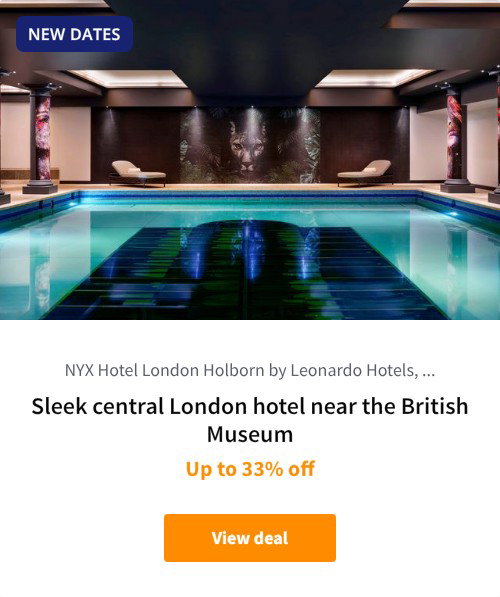 Sleek central London hotel near the British Museum