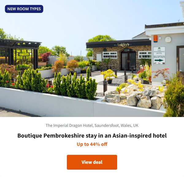 Boutique Pembrokeshire stay in an Asian-inspired hotel