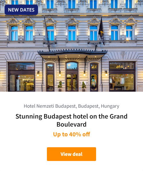 Stunning Budapest hotel on the Grand Boulevard