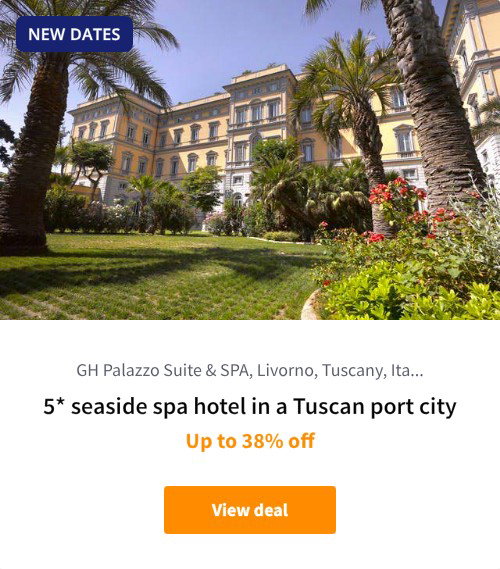 5* seaside spa hotel in a Tuscan port city