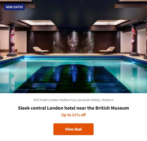 Sleek central London hotel near the British Museum