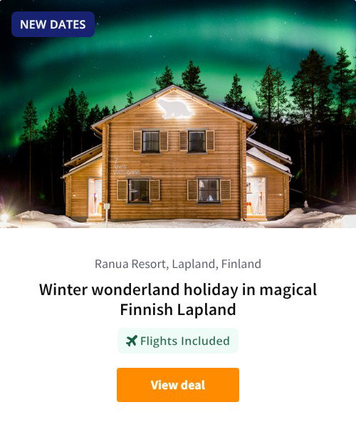 Winter wonderland holiday in magical Finnish Lapland