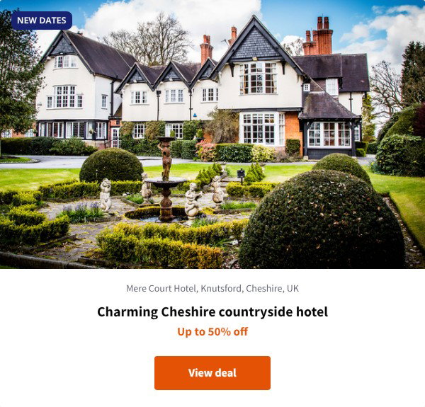 Charming Cheshire countryside hotel