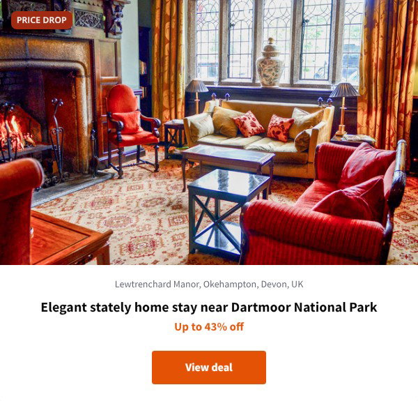 Elegant stately home stay near Dartmoor National Park